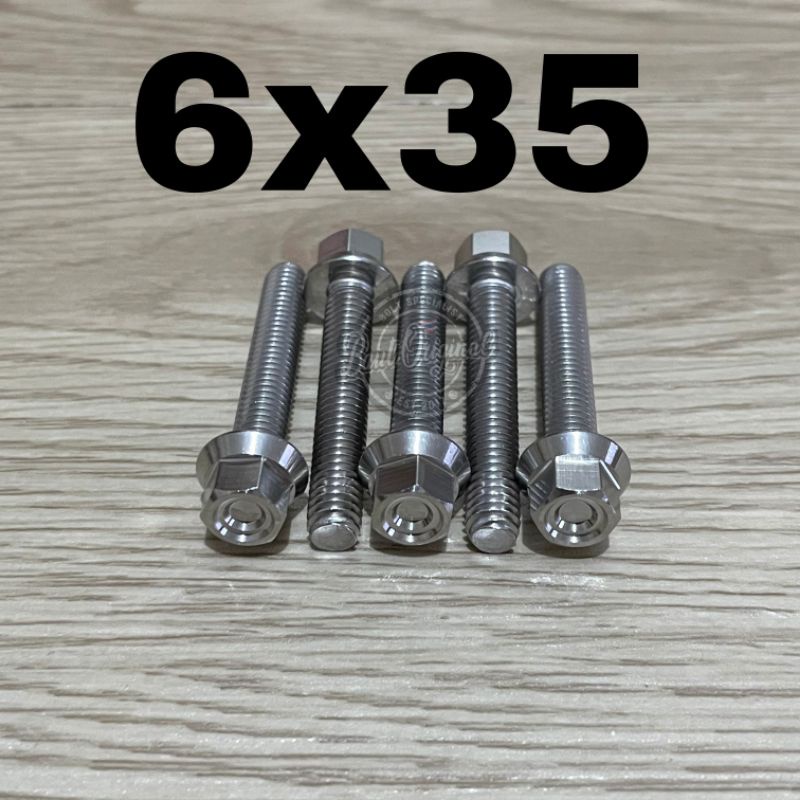 baut probolt hexagon matte ulir 6x35 drat 10 panjang 3.5 cm thailand stainless probolt new model not flower probolt new model not flower