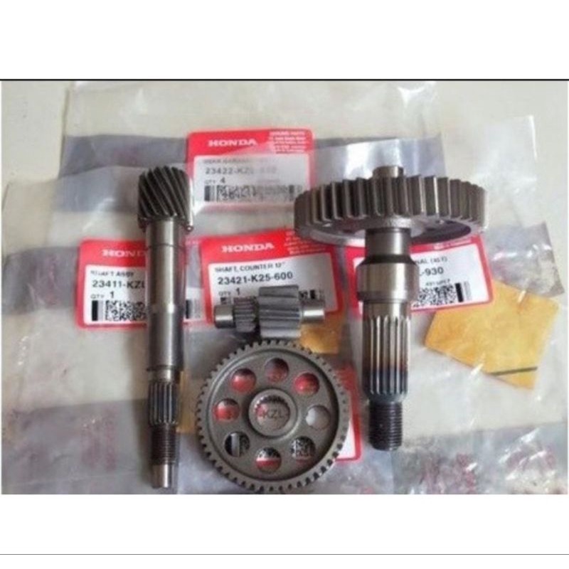 GIGI GEAR GARDAN RASIO SET AS PULLY AS RODA BEATF1 SCOOPY SPACY VARIO 110 INJEKSI HONDA K25 KZL