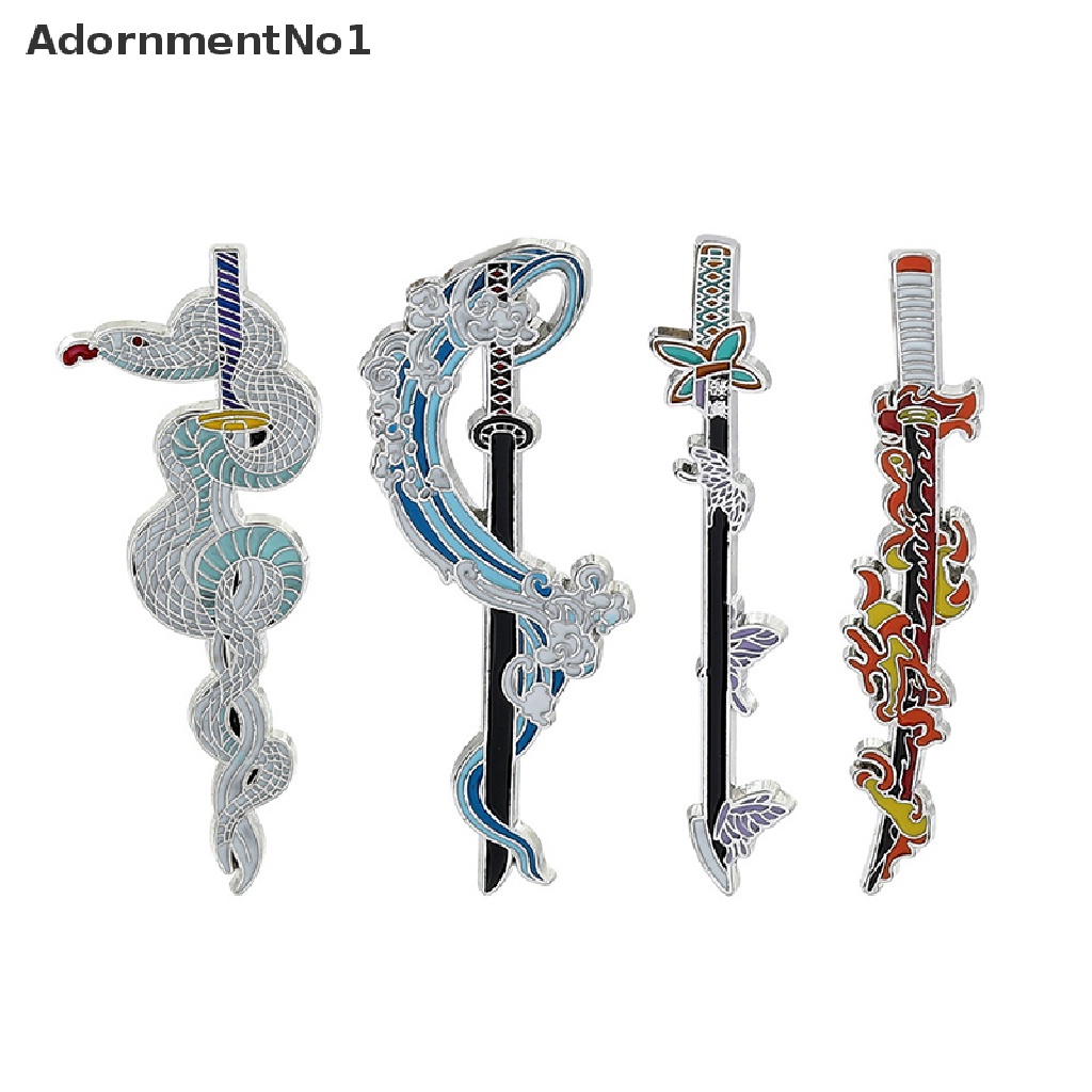 (AdornmentNo1) Bros / Pin Enamel Motif Kartun Demon Slayer Bahan Metal Untuk Aksesoris Wanita