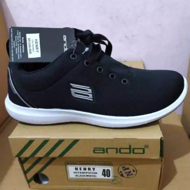 Sepatu Ando Henry / Sneakers Tali Pria Dewasa Original Ando