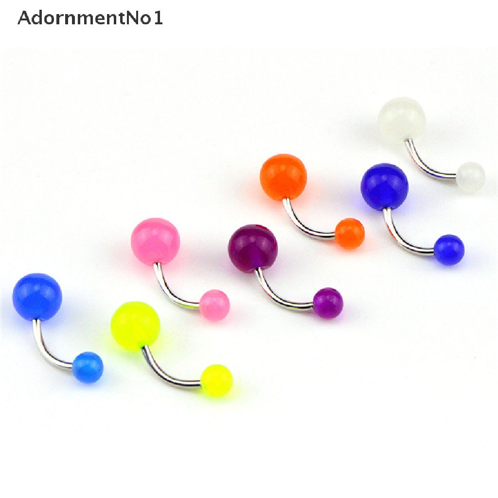 (AdornmentNo1) 7pcs / Set Anting Tindik Pusar Glow In The Dark Untuk Wanita