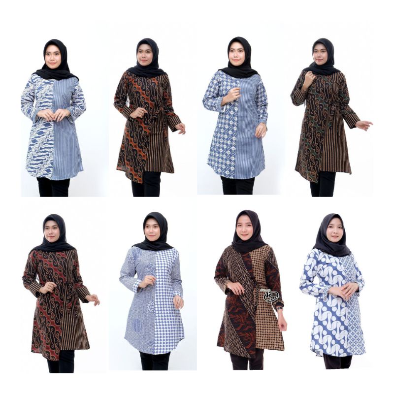Harga Gila Terlaris Serut Genes Jelita Tunic Navbor Yelbor Whitbor Creambor Tunik Batik Modern kj9N9pLFbjAomyL