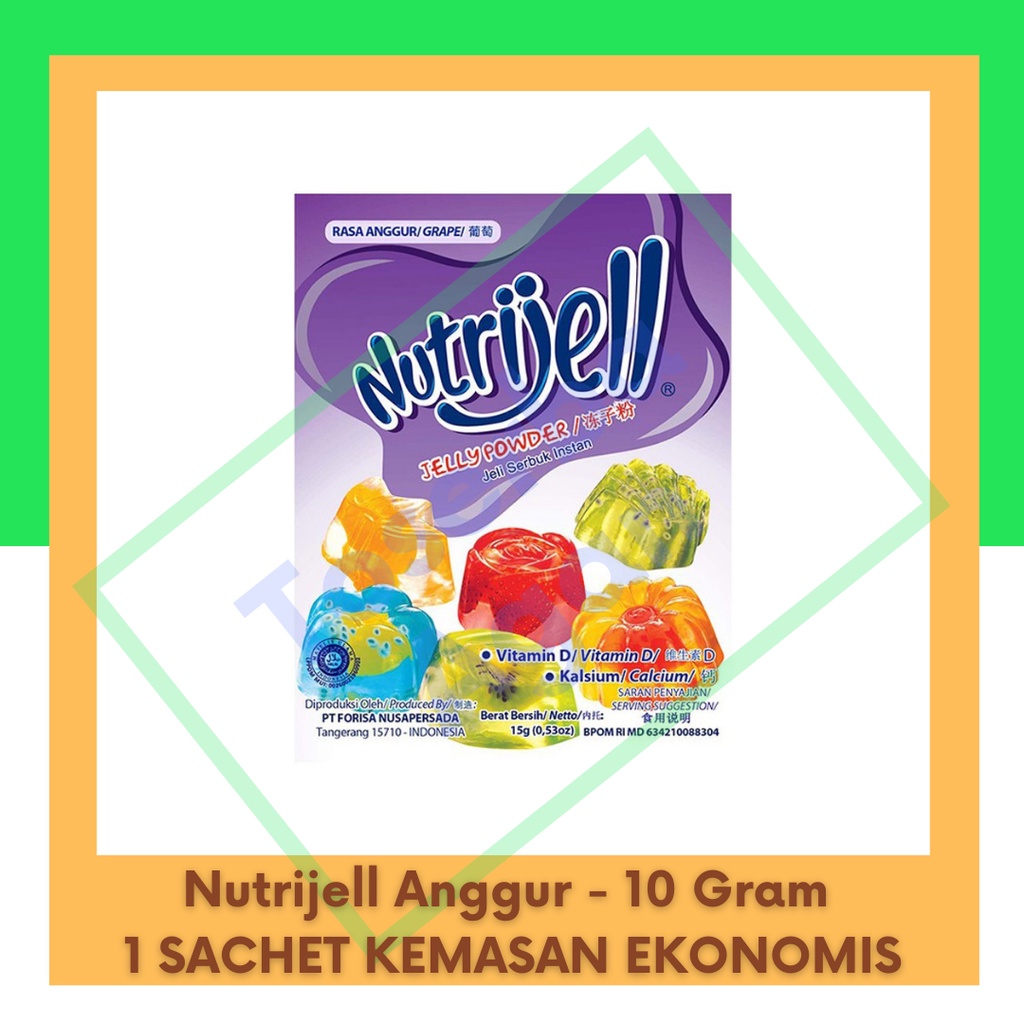 

Nutrijell Anggur - 10 gr Jelly Kemasan Ekonomis