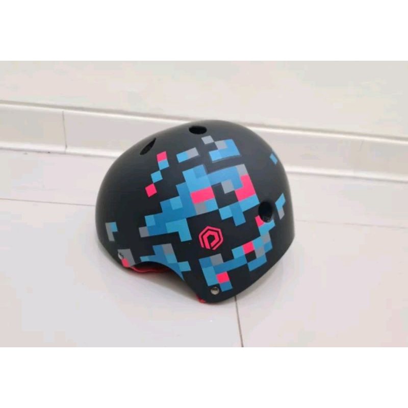 Helm Polygon Pixel Size L Warna Matt Blue Red - Helmet Sepeda Model Batok helm bersepeda helmet bicycle