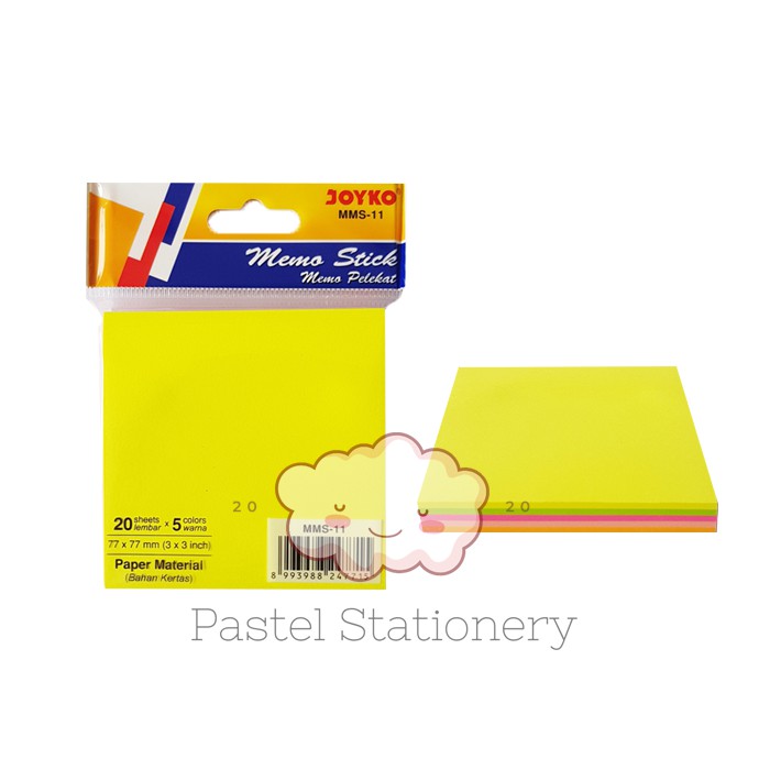 

Memo Stick Sticky Notes Joyko MMS-11 - Kertas Memo Tempel Joyko 5 Warna