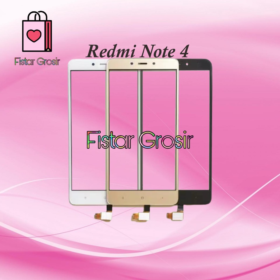 Touchscreen TS Xiaomi Redmi Note 4 Mediatek Layar Depan Kaca LCD