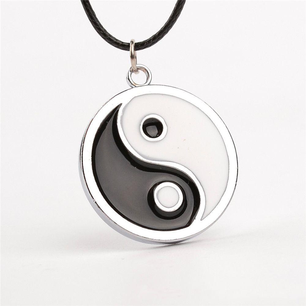 Lily Yin Yang Pendant Handmade Kalung Liontin Anting Membuat Putih Hitam