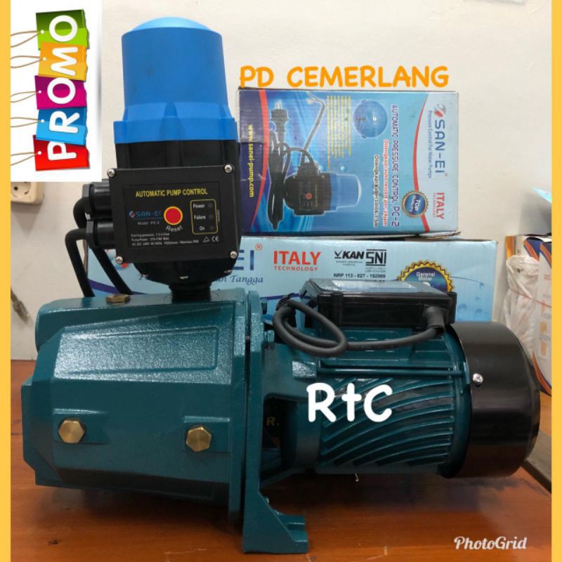 Pompa air pendorong 250 watt san ei booster pump otomatis pressure control pendorong air toren