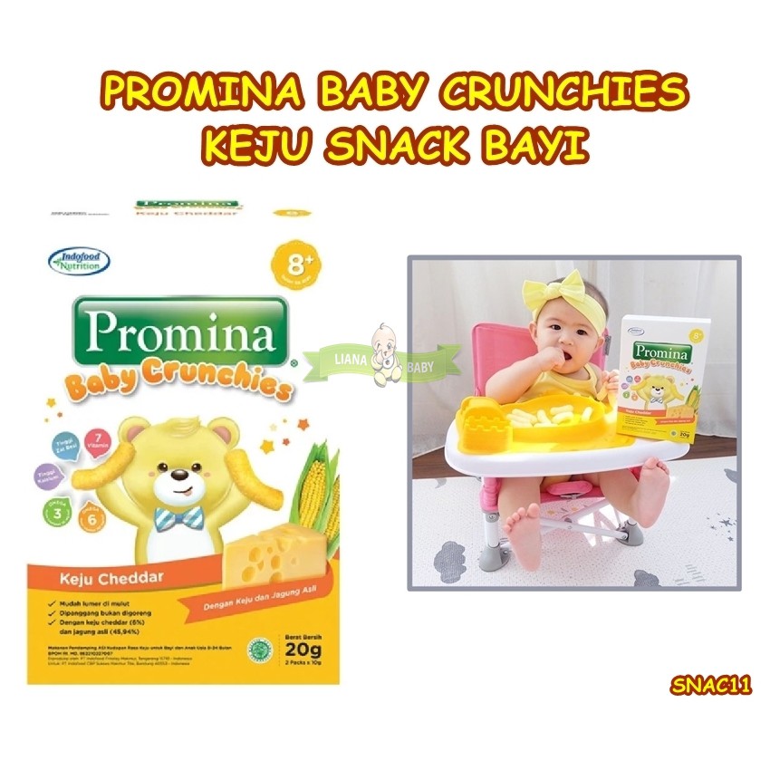 SNAC11 PROMINA BABY CRUNCHIES SNACK CEMILAN BAYI RASA KEJU