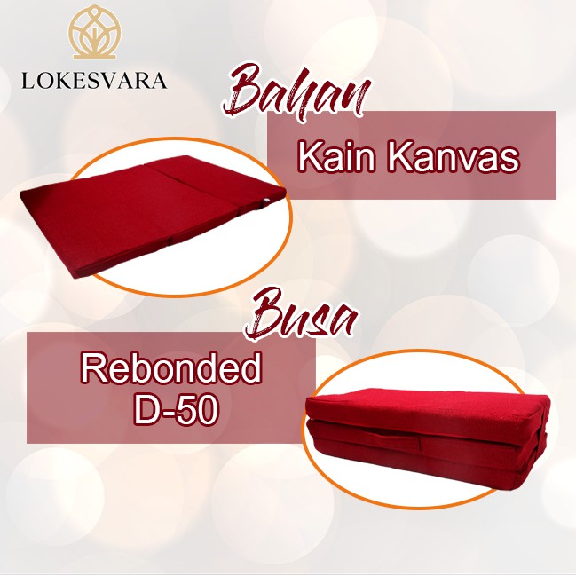 Matras/Bantal/Alas Meditasi (Bantal Doa) Persegi Zabutton Maroon Red