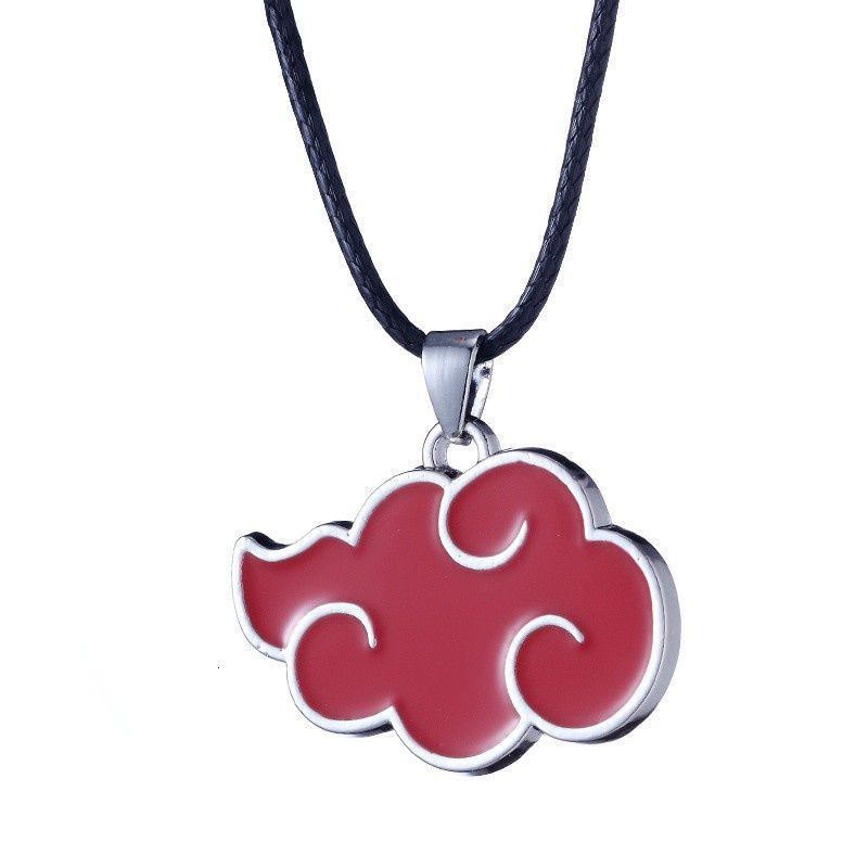 Anime Naruto Red Cloud Necklace  Accessories Personality Harajuku Style Wild Casual Pendant Trend