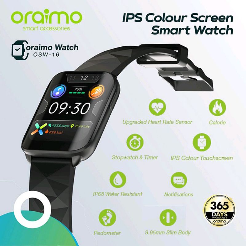ORAIMO SMART WATCH OSW-16 BLACK