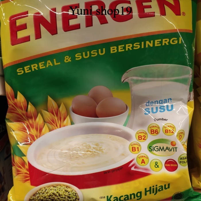 

energen kacang hijau isi 20 sachet