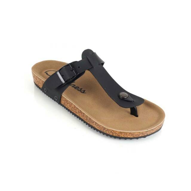 DISC 50% SANDAL KULIT GOODNESS YOUTH BLACK