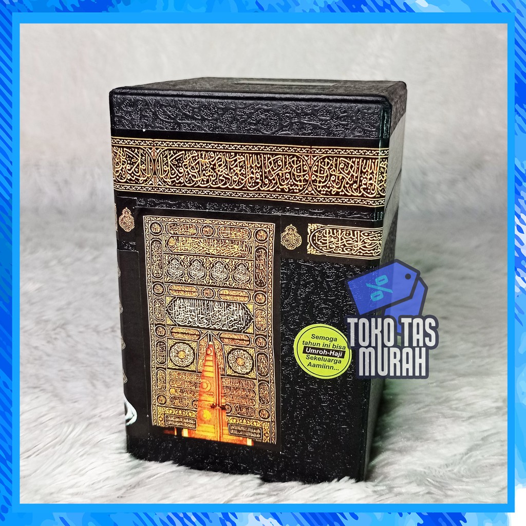 CELENGAN KA'BAH Tanpa Kunci Miniatur Kabah Tempat Penyimpan Uang Unik Bentuk Kakbah Souvenir haji-3