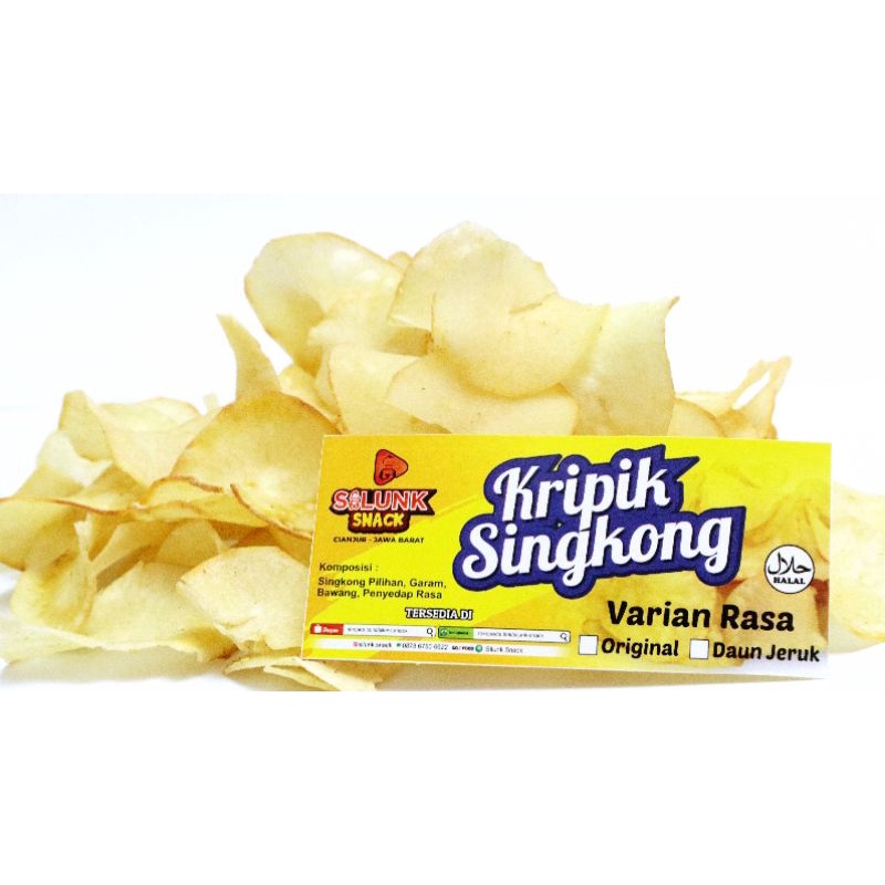 

TERMURAH 1/2 Kg Kripik Singkong Original / Asin silunk snack