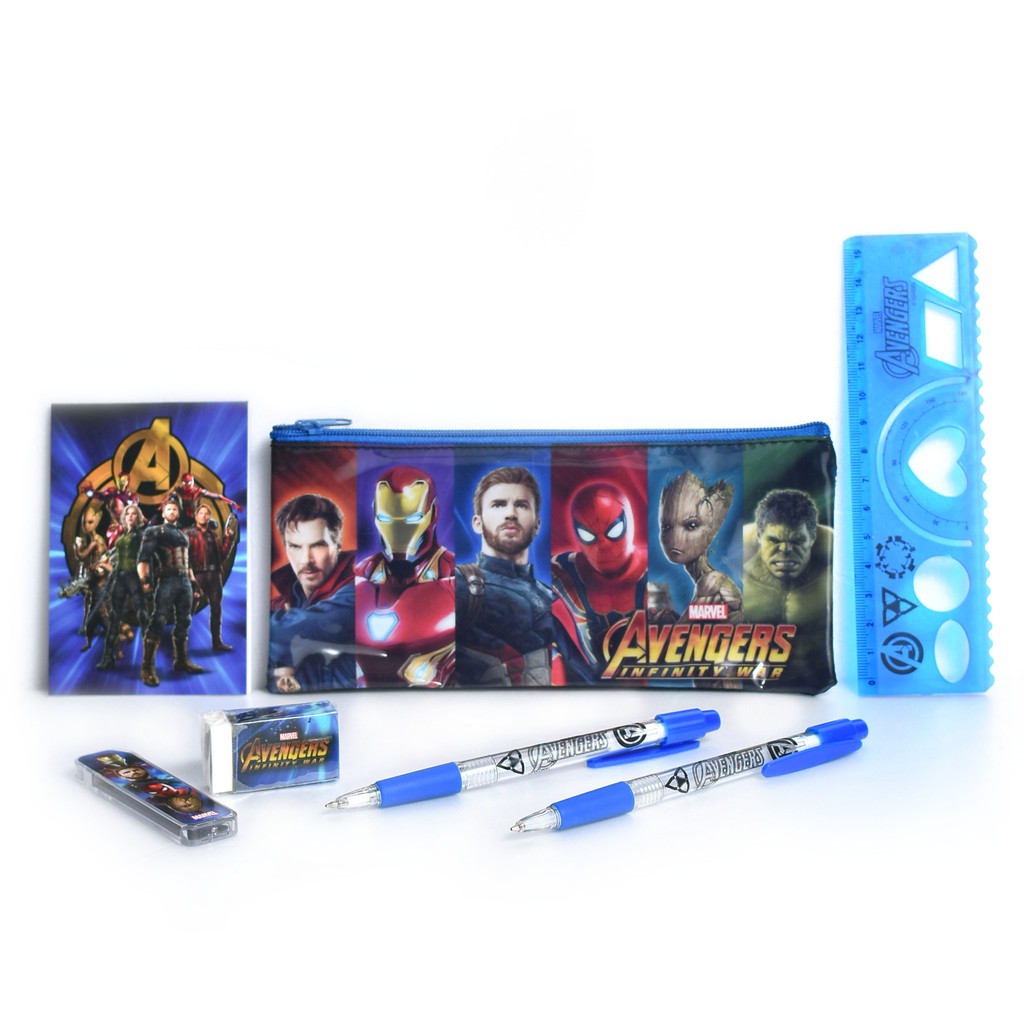 

DISNEY Marvel Avengers Paket Alat Tulis Original Mechanical Value Pack Mixed AV-WMSST701