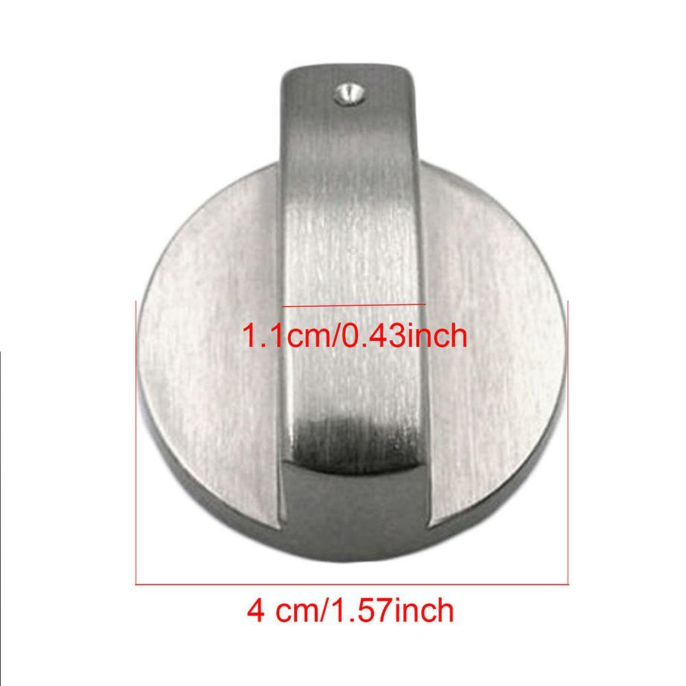 CHOOKYY 2pcs Knob Kontrol Kompor Pegangan Peralatan Masak Silver Saklar Aksesori Pengganti Kompor Gas