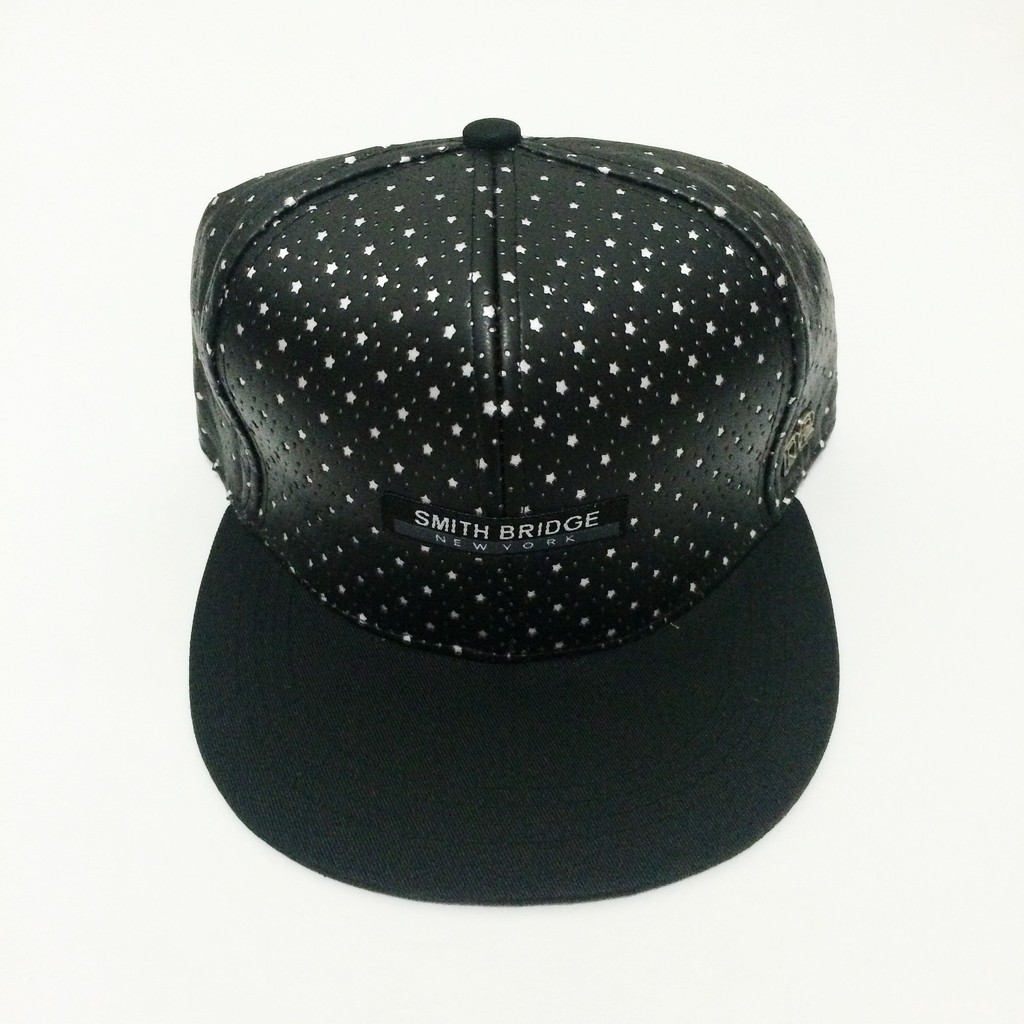 Topi Snapback Smith Bridge Kulit Hitam import murah