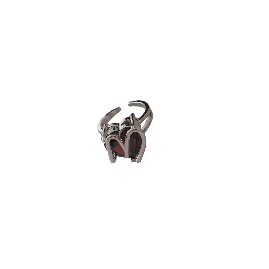 Cincin Ruby Adjustable Gaya Retro Hip-Hop