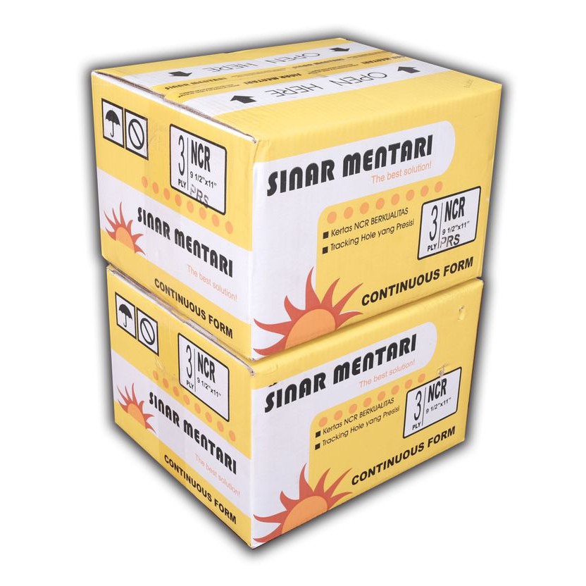 

Promo Spesial Continuous Form Sinar Mentari 3 Ply 9.5" x 11" / 9.5" x 11" : 2 Elegan