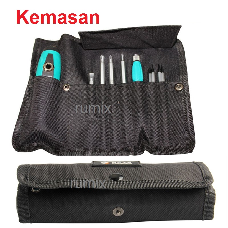 Screwdriver Set 10pcs Obeng Reparasi Magnetik Presisi Bolak Slotted Star Bits Untuk Alat Perbaikan Praktis Paket