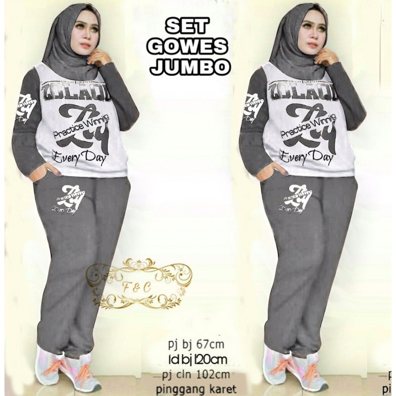 BFS Set Gowes Jumbo | Setelan Wanita | Setelan Jumbo | Pakaian wanita