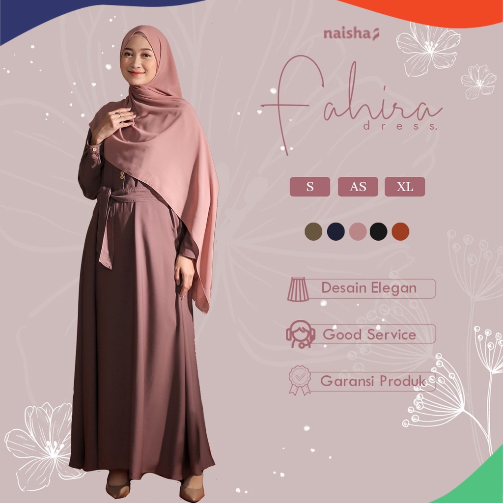 Fahira Dress by Naishaofficial / Gamis Fahira / Gamis Dewasa