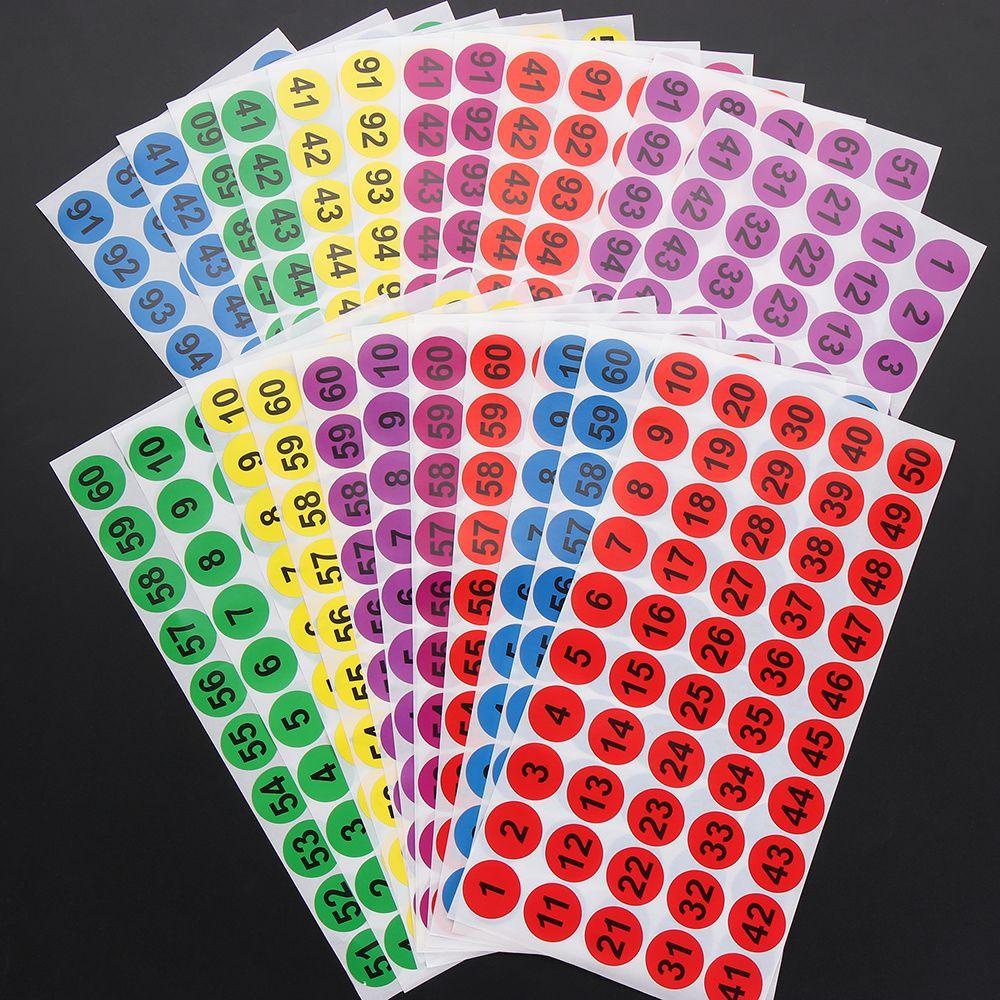 Preva 10lembar Nomor Sticker Art Paket Perlengkapan Handmade Sealing Stickers