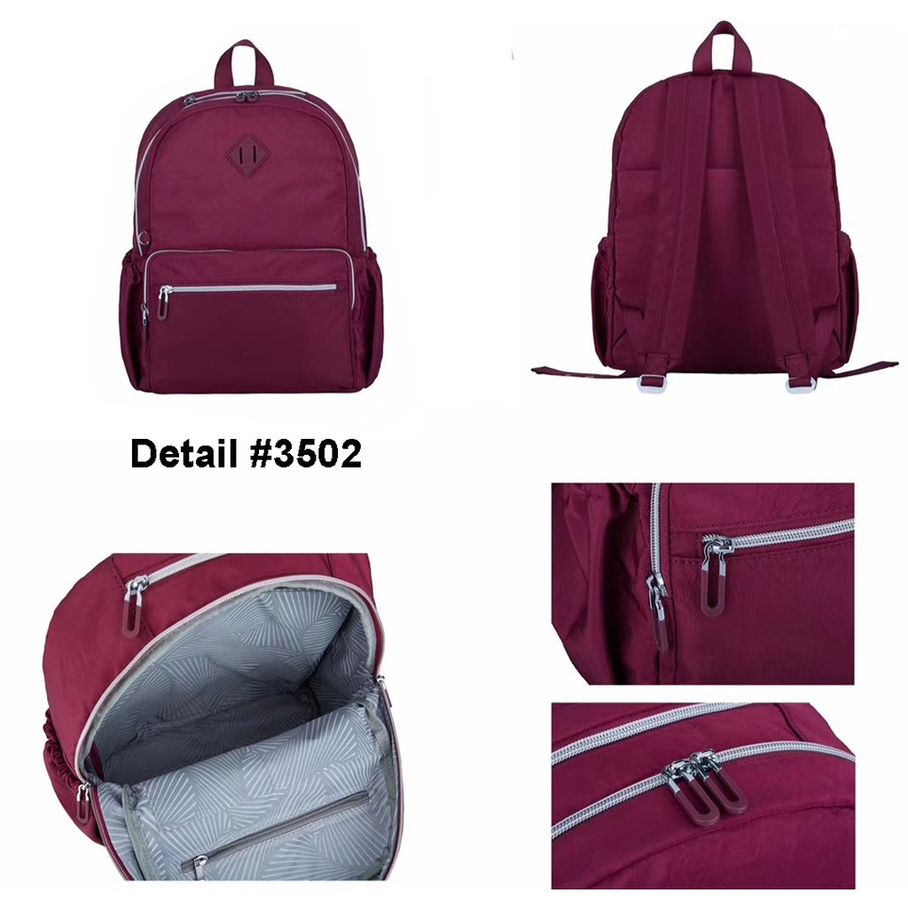 Tas Ransel Wanita Import Basic 3502 / Backpack Wanita Basic Bahan Kipling