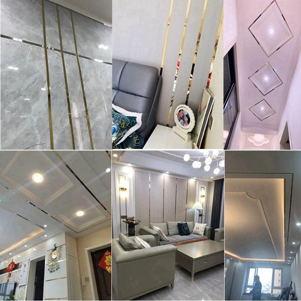 Quinton Edge Strip Self-adhesive Plane Wall Tile Strip Wall Ceiling Edge Untuk Latar Belakang Lantai Ubin Stiker Dinding Strip