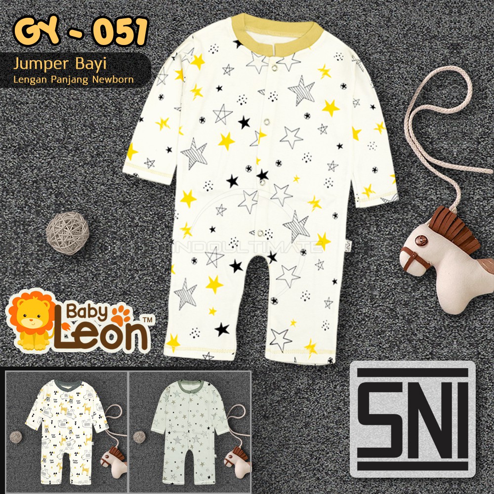 SNI Jumper Panjang 0-1th BABY LEON Sleepsuit baju tidur piyama anak Bayi GY-051 laki laki perempuan