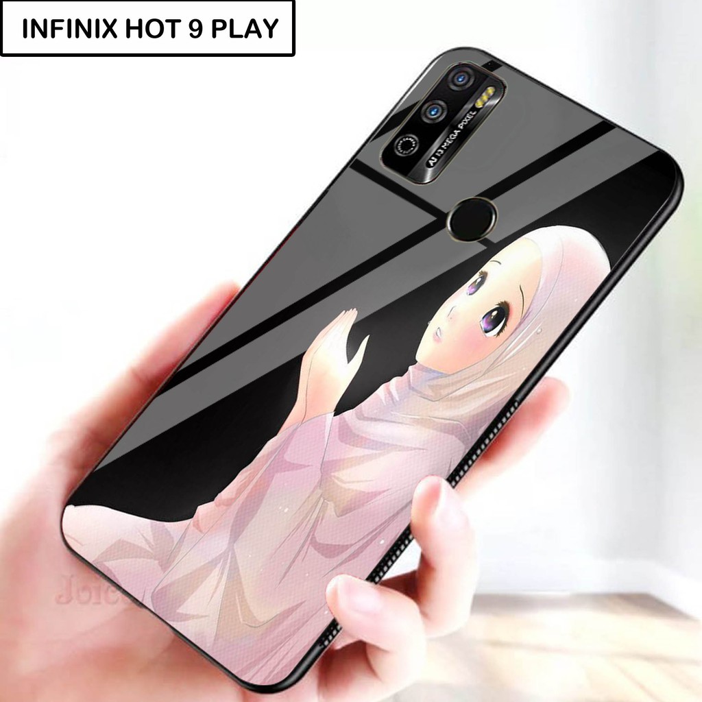 Softcase Glass Kaca Infinix Hot 9 Play - Casing Hp Infinix Hot 9 Play - Case Hp Infinix Hot 9 Play -