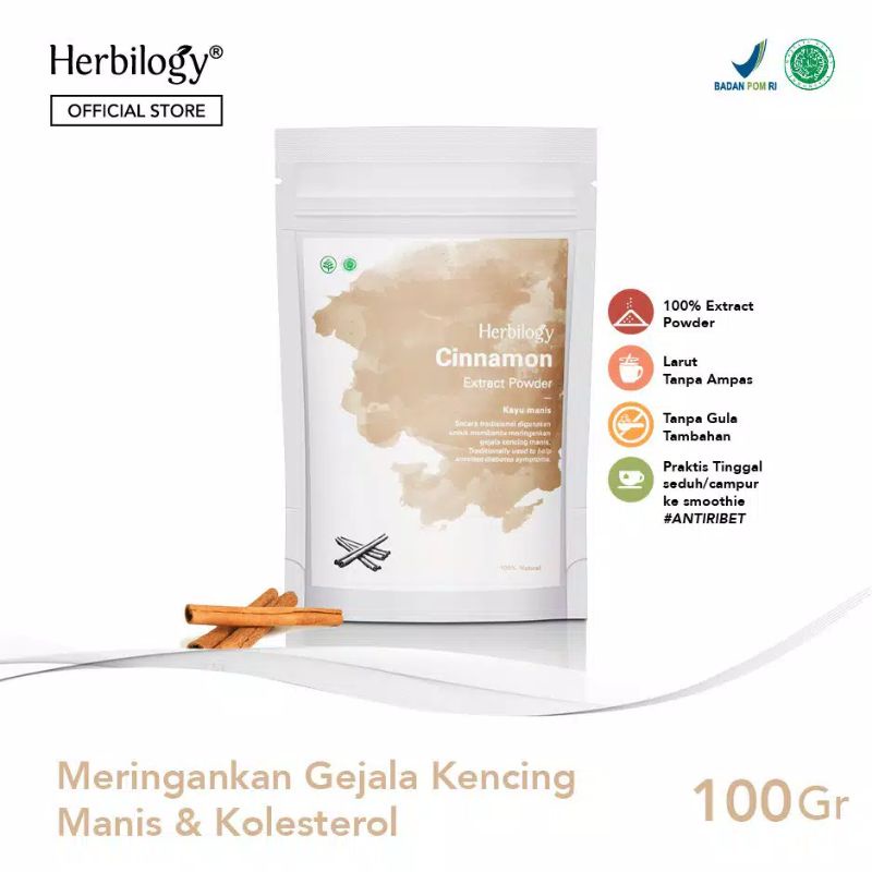 Herbilogy Cinnamon (Kayu Manis) Extract Powder 100g