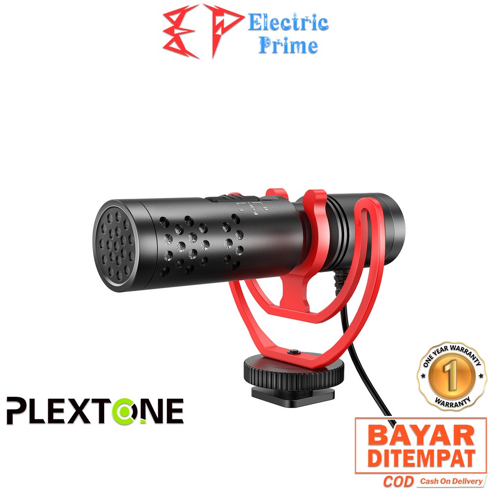 PLEXTONE VUX Beeg UP20 DSLR Camera Wired Microphone Cardiod Pointing Shotgun Mic Video Vlog ASMR Online School Live Streaming 76dB Kabel Jack 3.5mm to USB Type C Lightning Android IOS PC Mikrofon