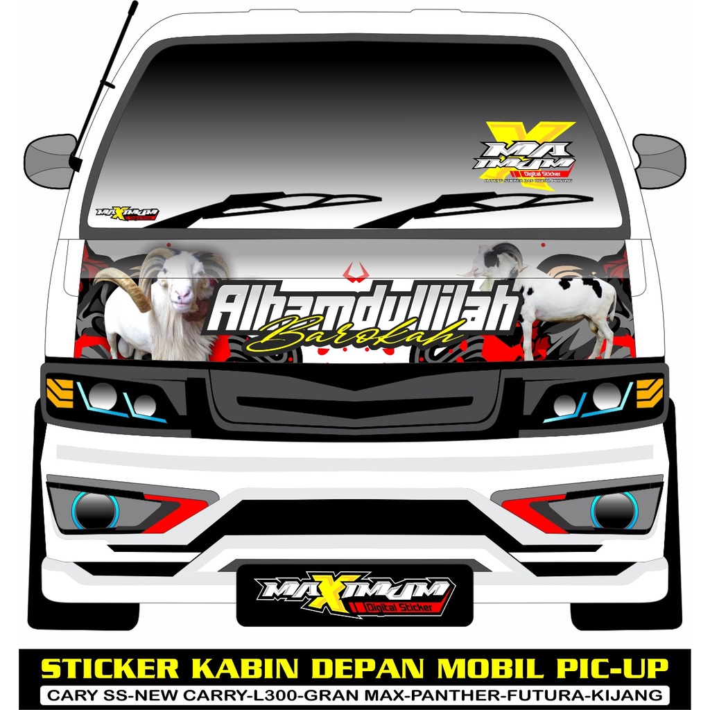 STICKER KABIN DEPAN DAN KACA MOBIL PICKUP CARRY SS FUTURA /KABIN DEPAN CARRY SS FUTURA CUSTOM-DUNIAS