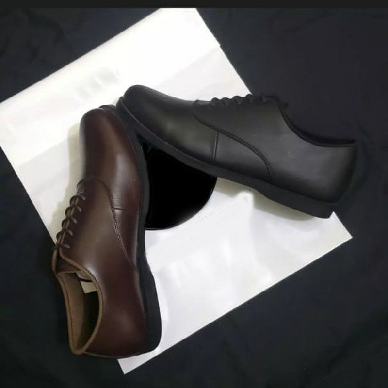 MORNINGBELL | Sepatu Formal Pantofel Pria Hitam Tali Kerja Kantor Kuliah CDS