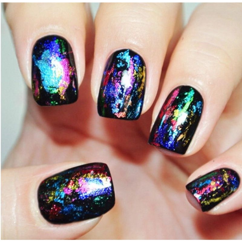 STICKER NAIL FOIL/STICKER KUKU HOLOGRAM/NAIL ART STICKER