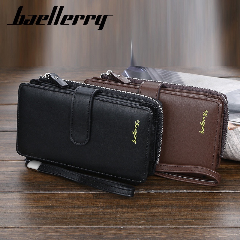 ORIGINAL BAELLERRY DOMPET PANJANG DENGAN TALI TANGAN ADA TEMPAT HP KULIT SINTETIS S1068