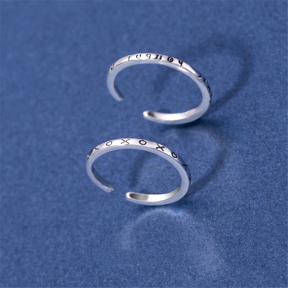 【COD Tangding】2pcs / Set Cincin Jari Telunjuk Model Terbuka Desain Simple Untuk Wanita Element