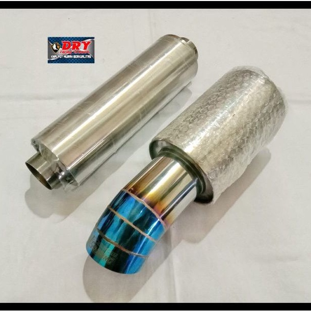 RESONATOR & KNALPOT MOBIL JS RACING BLUE FULL STENLESS JAZZ AVANZA