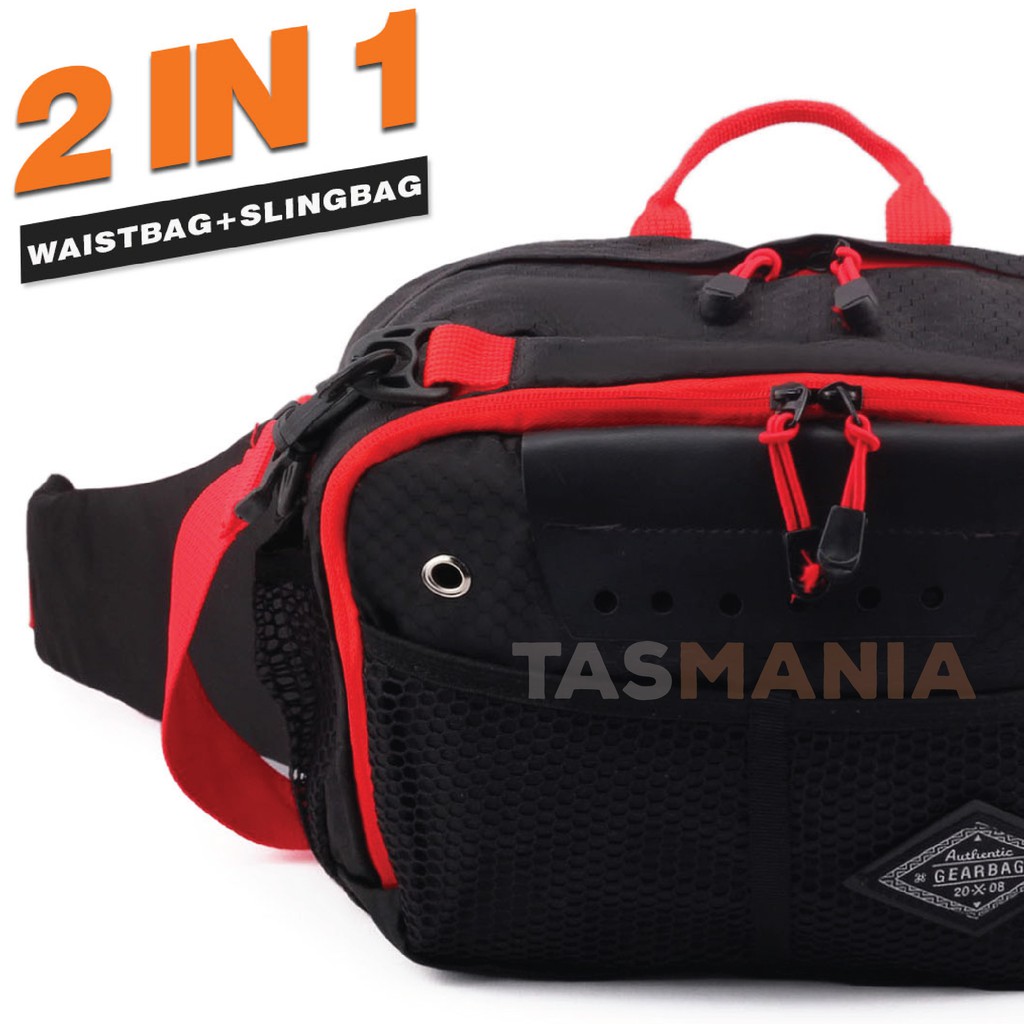 PTS -Tas Selempang Tas Selempang GEAR BAG 13134 NEWTON 2 in 1 -  Sports Bag - Slingbag Cowok - Waist bag