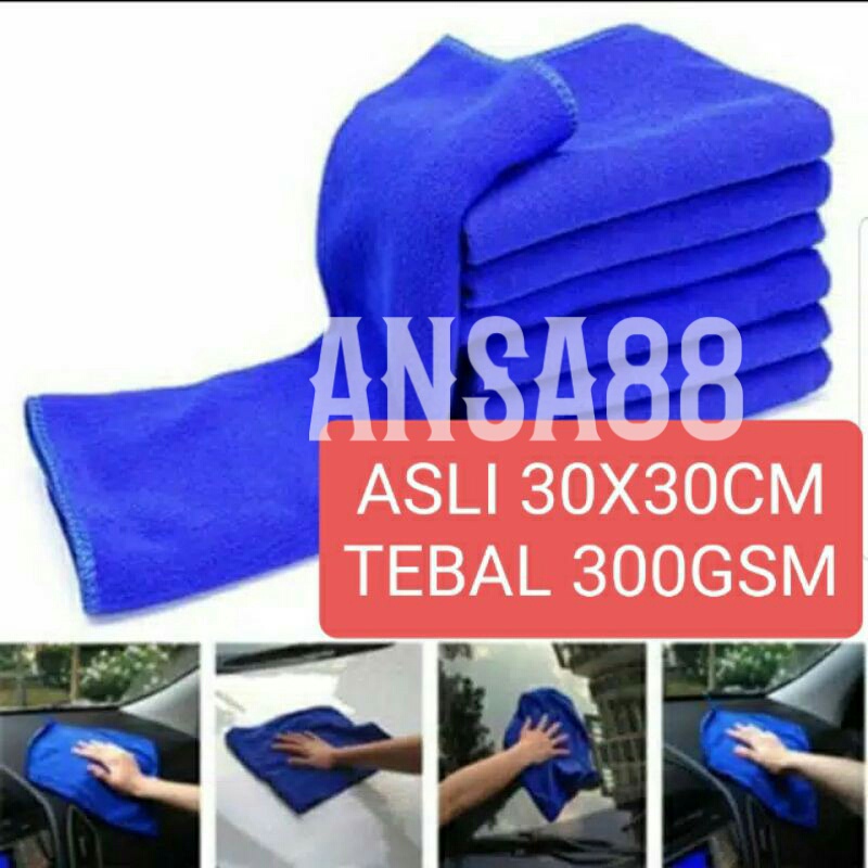 kain lap micro fiber 300GSM 30 x 30cm lap mobil lap motor cleaning towel lap dapur rumah AUT13