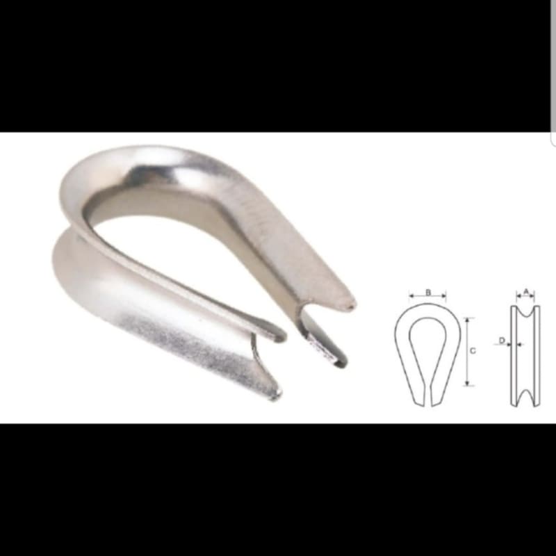 12MM THIMBLE G-411 RRT GALVANIS SLING SELING TALI KAWAT BAJA CAUSEN