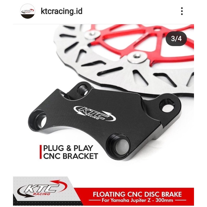 disc ktc racing ori brake - piringan cakram depan jupiter z - F1Zr -RX-King -Jupiter MX old 300mm