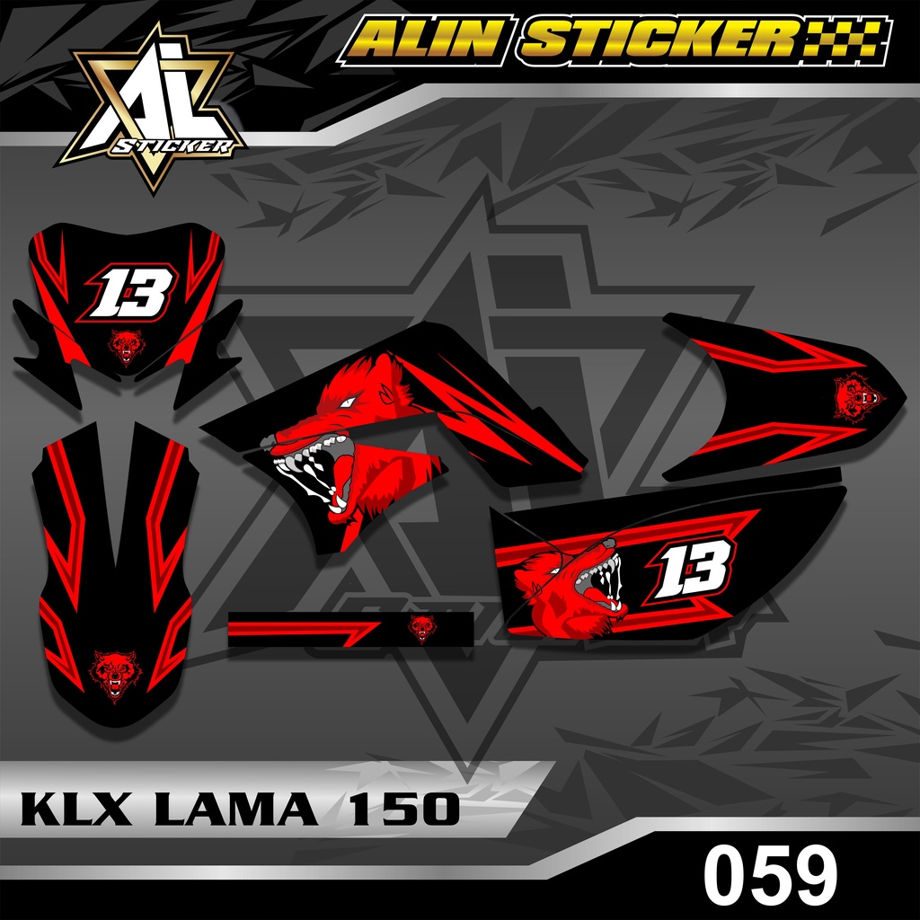 059 Decal Full Body KLX Old 150 Lama - Decal KLX Lama Desain