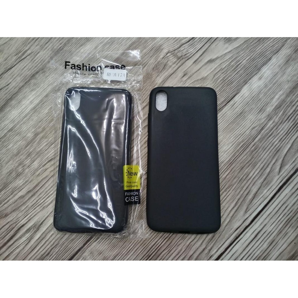 Black Matte Slim Redmi 7A Soft Case Silikon polos hitam
