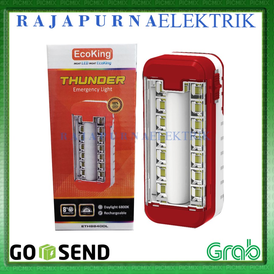 ECOKING Lampu Emergency Darurat LED 3W WATT THUNDER ETH8840DL ORIGINAL