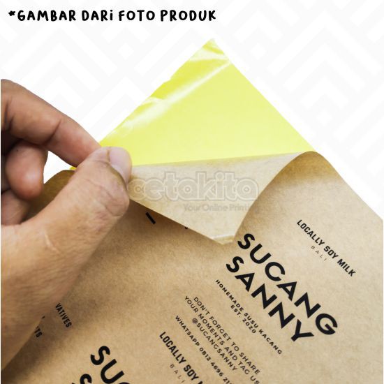 

Label Sticker/Stiker Produk/Kemasan Makanan Minuman 10 x 15cm