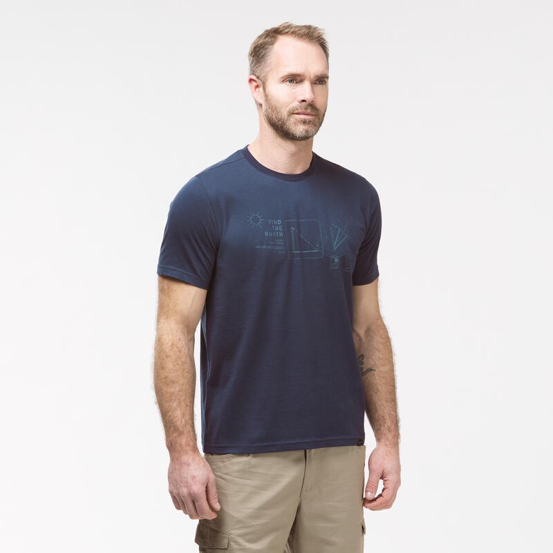 QUECHUA NH500 T-Shirt Kaos Hiking Pria Serap Keringat